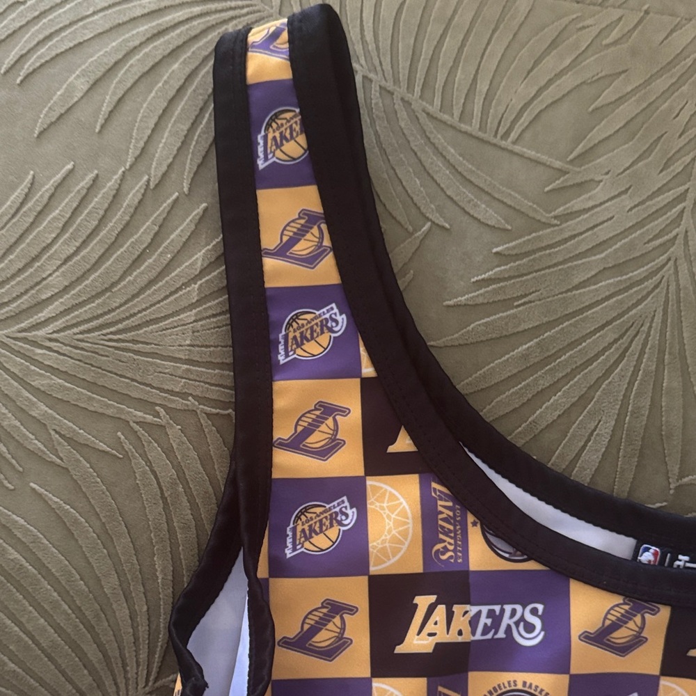 Lakers Checkered Sports Bra - Picture 2 of 4